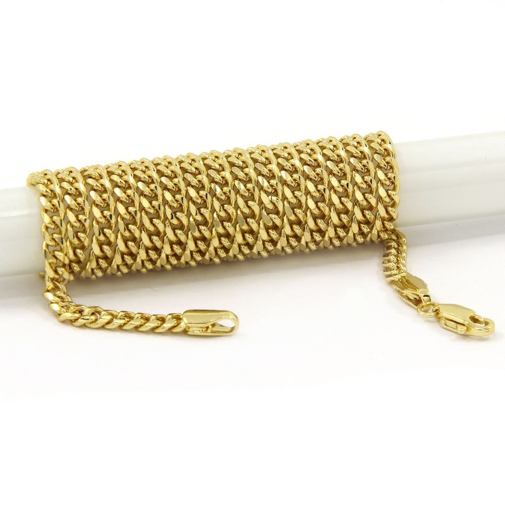 14k Cash Bag Cuban Necklace Men's Pendant