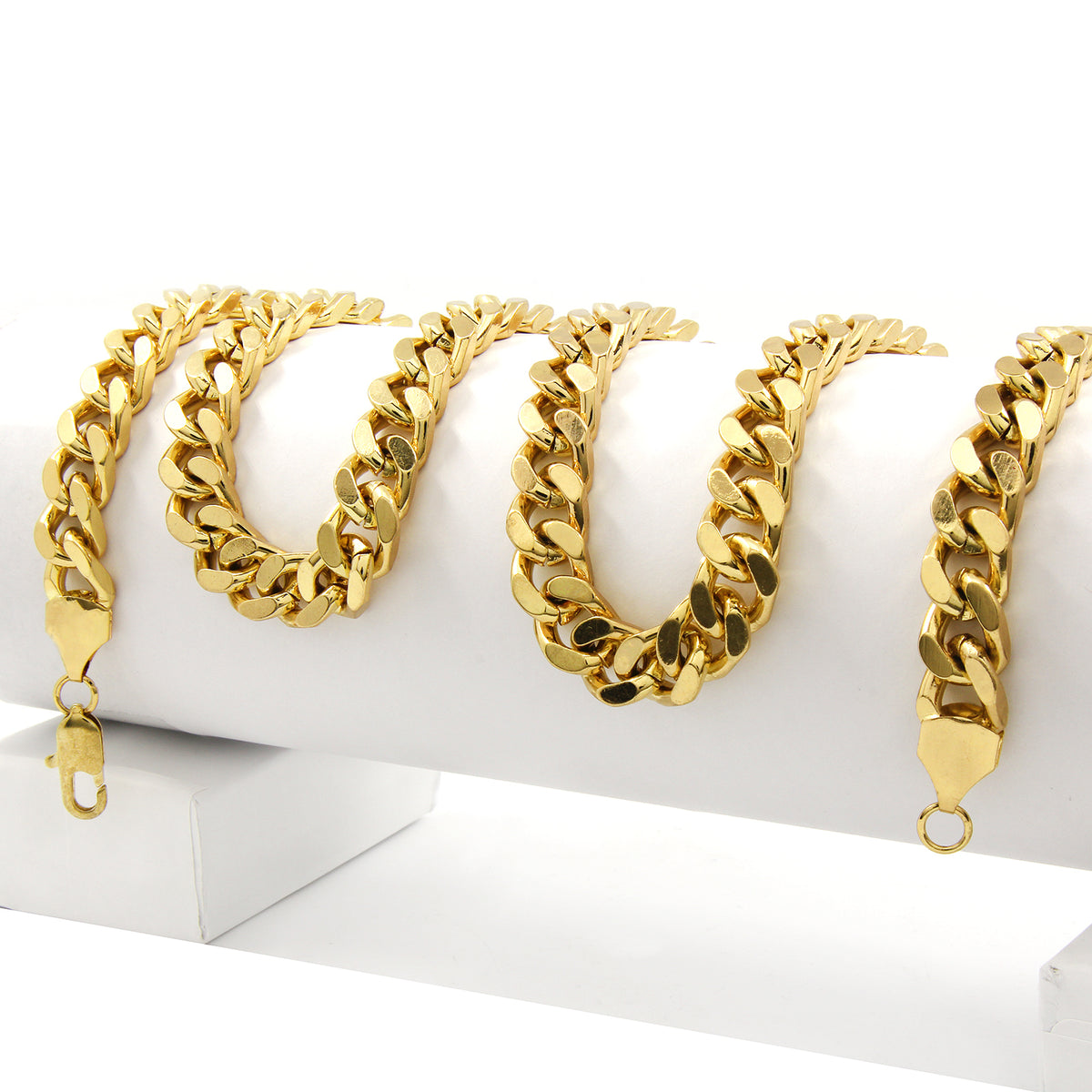 14k Gold Xl Jesus Royal Crown Pendant 30" Cuban Link Chain