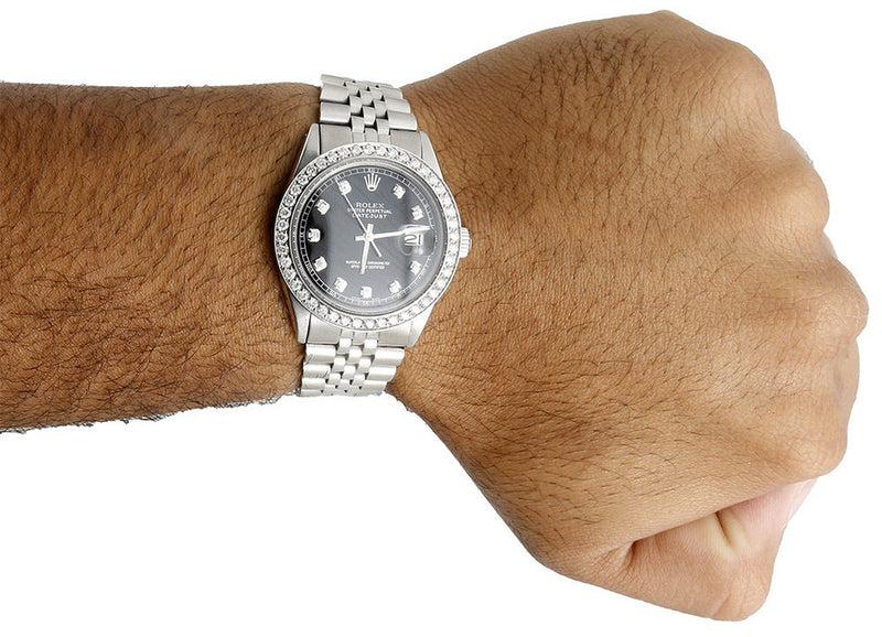 Men's Rolex Diamond Bezel Comes With Original Packaging