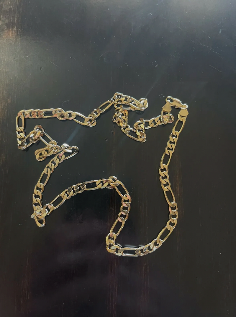 Men's 14k Gold Stamped Figaro Chain 24 Inches " 5mm Necklace