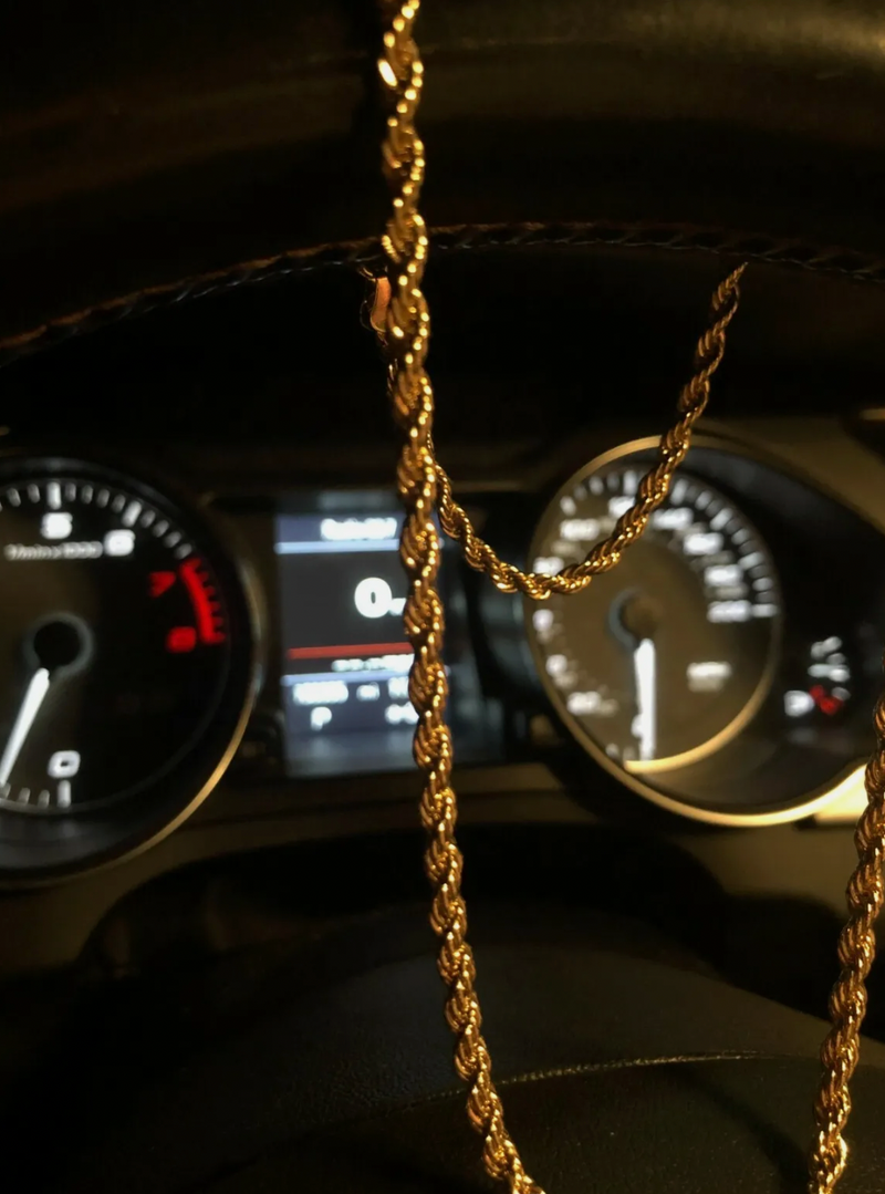 Men's 14k Gold Stamped Rope Chain 20 Inches " 4mm Necklace