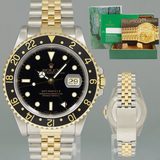 New! Rolex GMT Men's Two Tone Watch w/ Papers