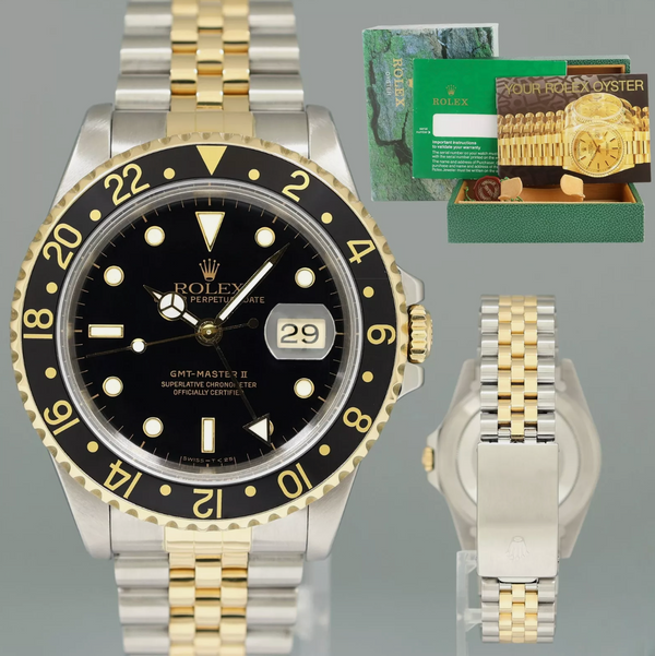New! Rolex GMT Men's Two Tone Watch w/ Papers
