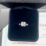 MINT! TIFFANY AND CO VVS 1CT++ PLATINUM WEDDING RING WITH BOX AND PAPER!!