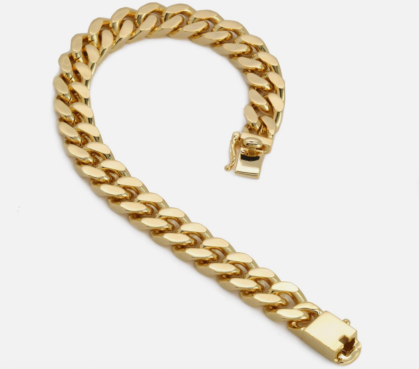 14k Gold 8mm 8.5" Cuban Link Bracelet