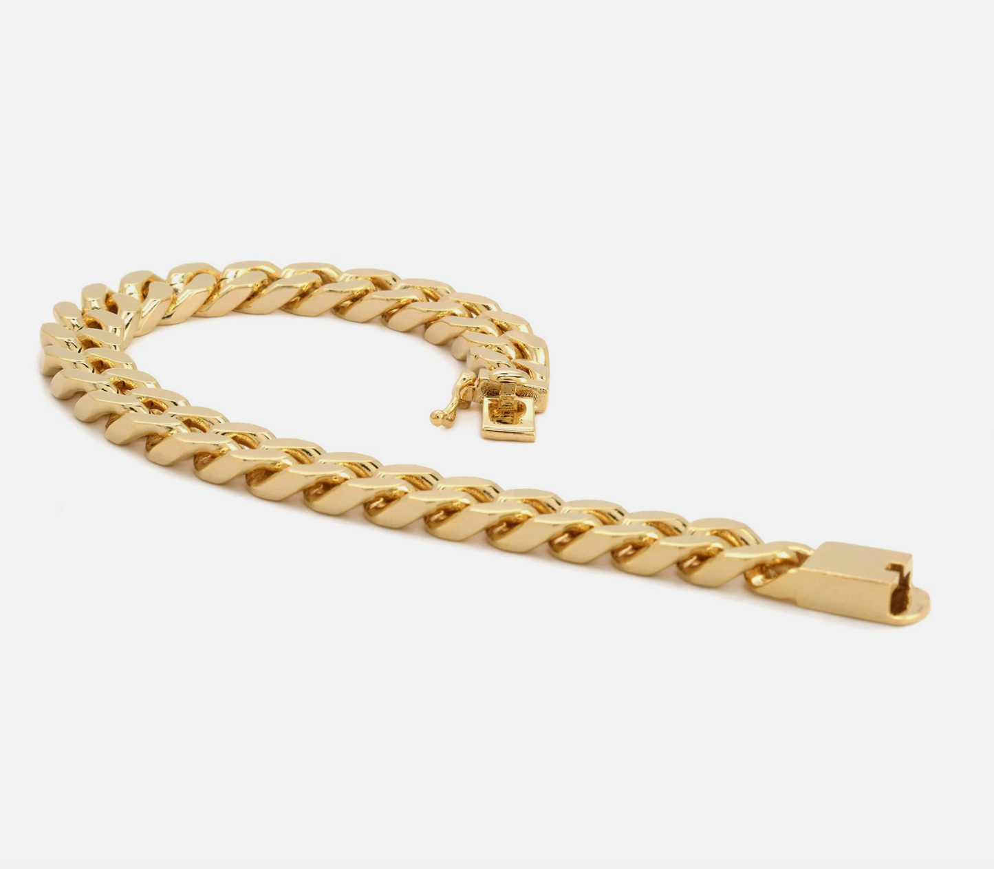 14k Gold 8mm 8.5" Cuban Link Bracelet
