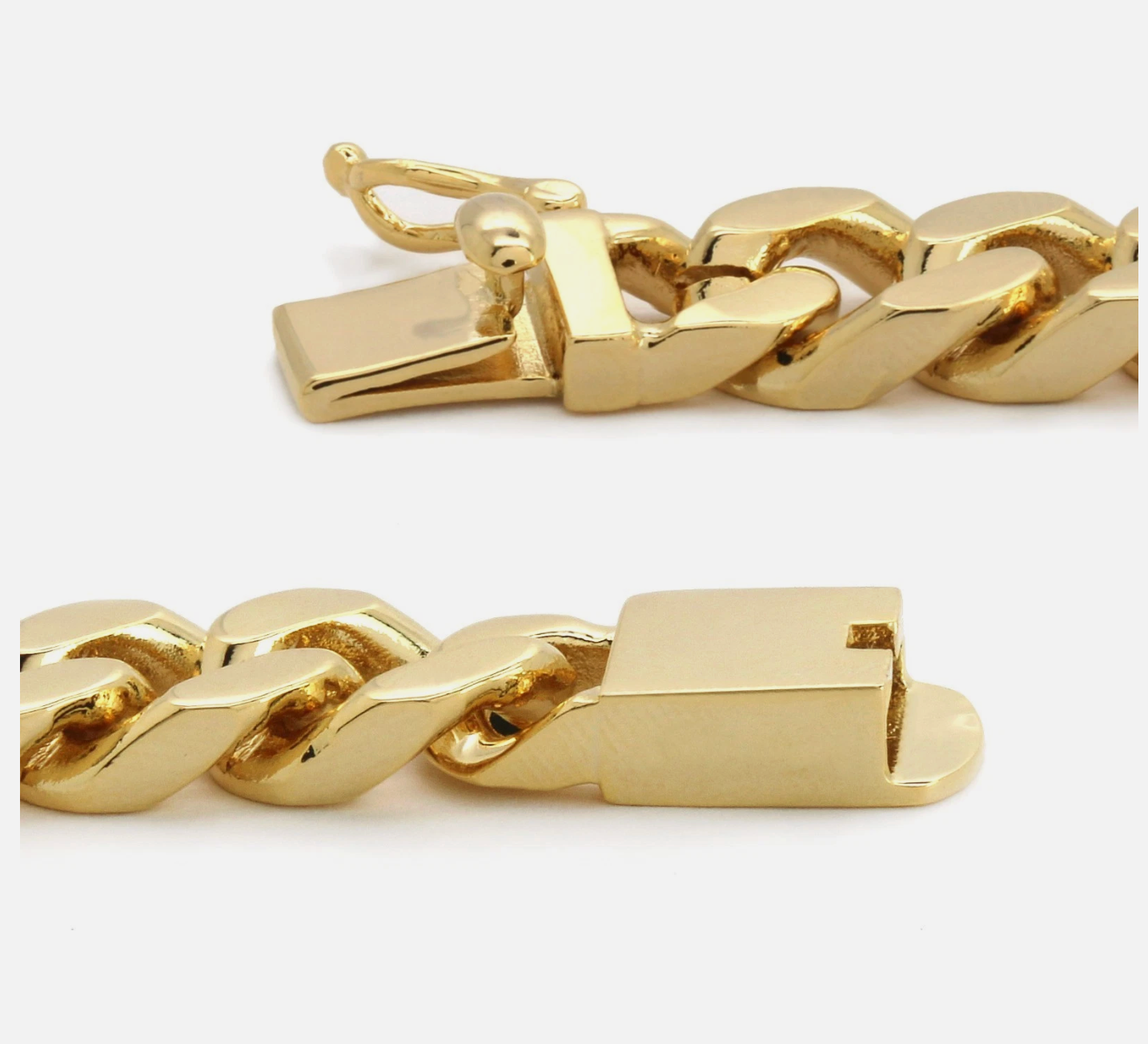 14k Gold 8mm 8.5" Cuban Link Bracelet