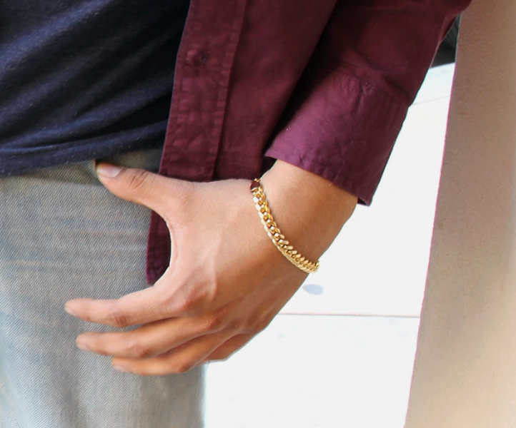 14k Gold 8mm 8.5" Cuban Link Bracelet