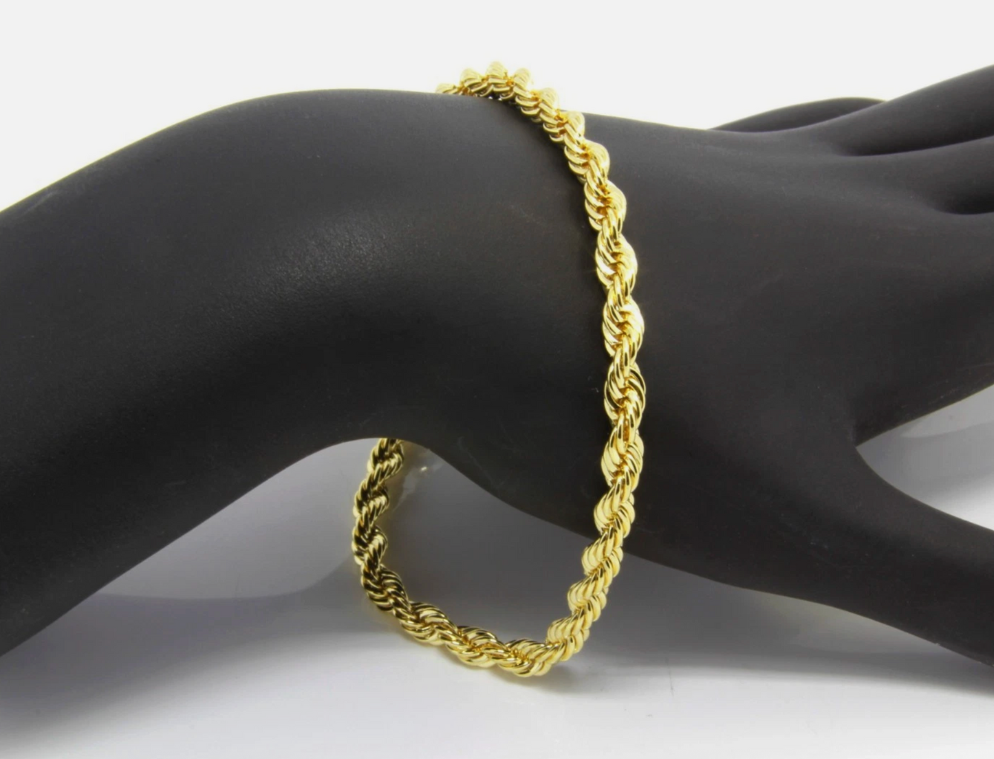 14k Gold 4mm French Rope Anklets & Bracelet 8 Inches