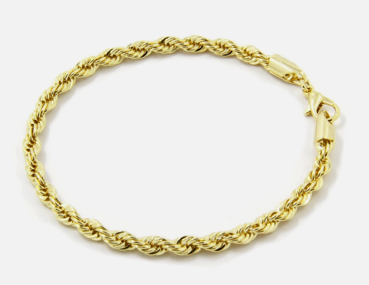 14k Gold 4mm French Rope Anklets & Bracelet 8 Inches