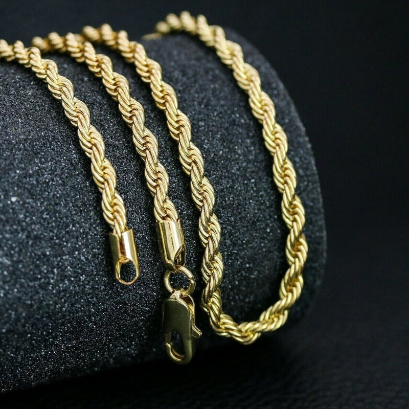 2pc 50 Pesos 14k Gold 20", 24" Rope Necklace