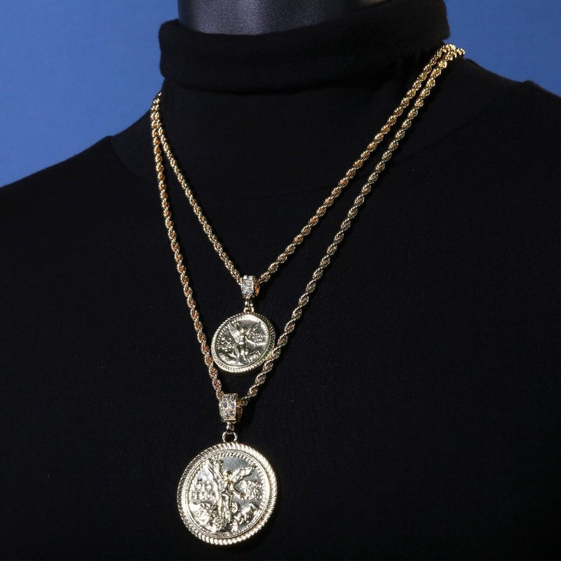 2pc 50 Pesos 14k Gold 20", 24" Rope Necklace