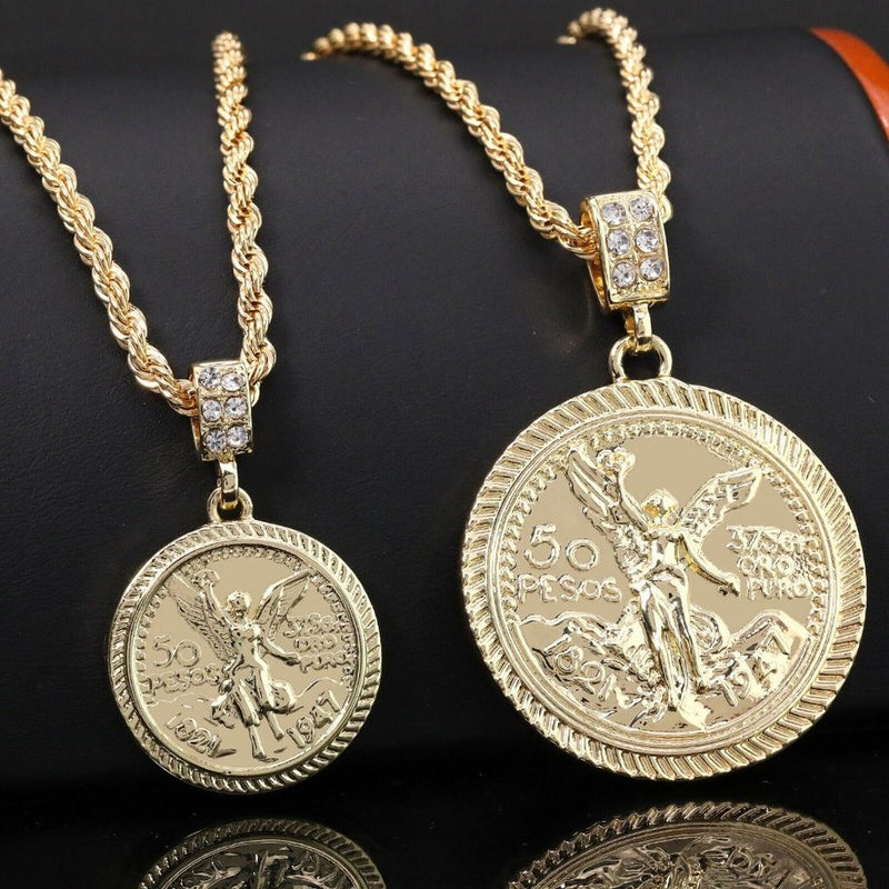 2pc 50 Pesos 14k Gold 20", 24" Rope Necklace