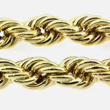 14k 36" 25mm Huge Gold Rope Necklace!