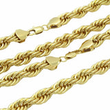 10mm Thick 14k Uzi Rope Necklace Pendant
