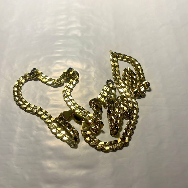 14k Cuban 20” Necklace New