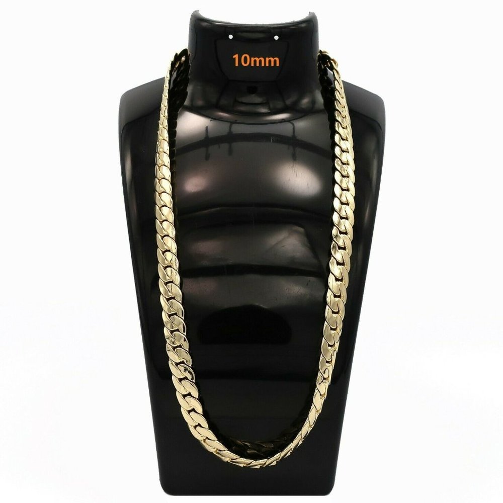 10MM STAMPED 14K GOLD NECKLACE! STUNNING!