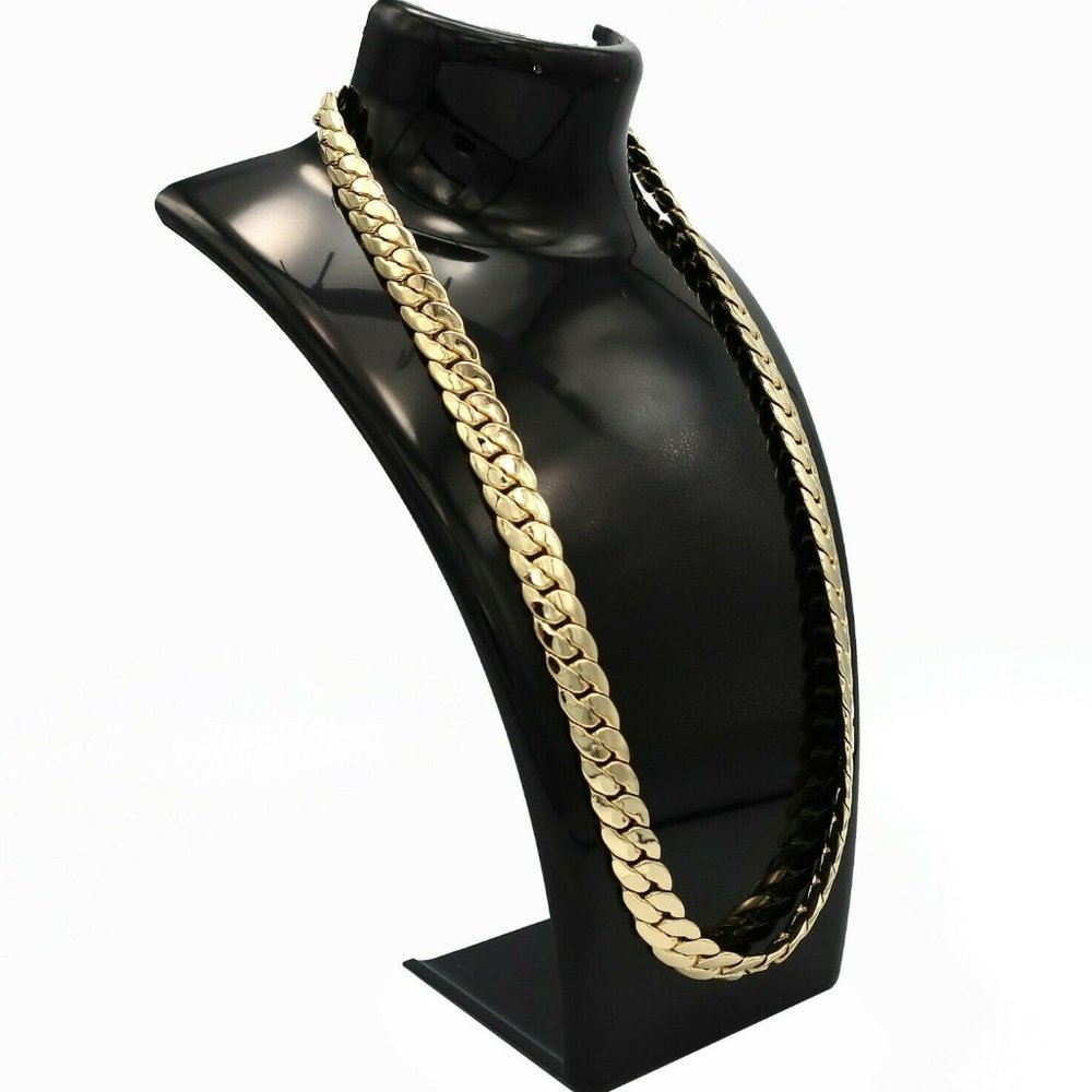 10MM STAMPED 14K GOLD NECKLACE! STUNNING!