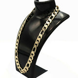 12MM ITALIAN THICK! 14KT GOLD FIGARO 20" NECKLACE