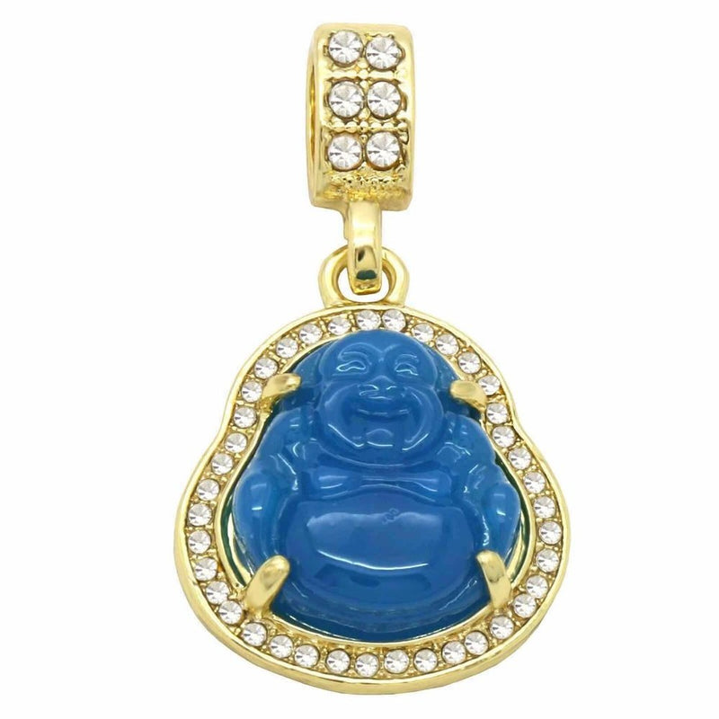 NEW - 14k Men's Blue Pendant 24" Necklace