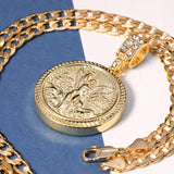 14k Pesos Men's 50 Cuban Necklace Pendant