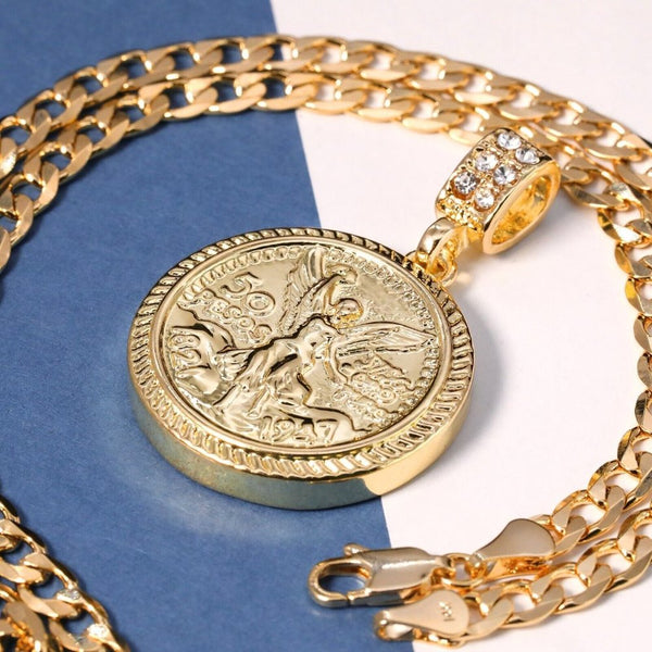 14k Pesos Men's 50 Cuban Necklace Pendant
