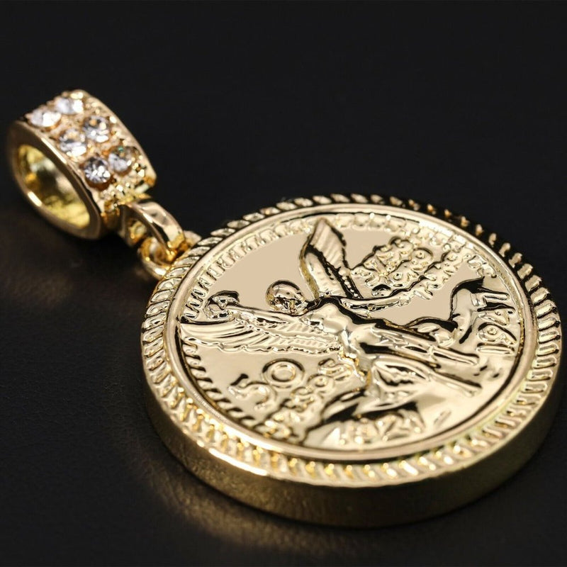 14k Pesos Men's 50 Cuban Necklace Pendant