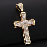 14k Jesus Cross Ruby Stone Necklace Pendant