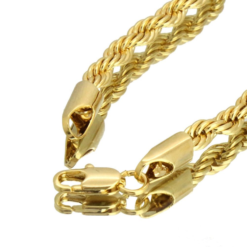 14k Gold Jesus Cross 24" Stamped Necklace
