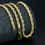 2pc 50 Pesos 14k Gold 20", 24" Rope Necklace