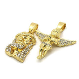 14k Gold Jesus Angel Set Pendant + Necklace