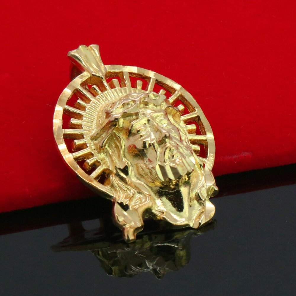 18k Jesus Face Figaro 24" Necklace