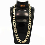 THICK! 12MM FIGARO ITALIAN 14K STAMPED NECKLACE!!