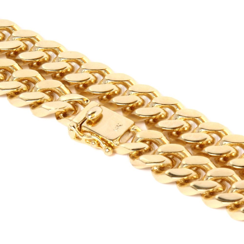 14k Gold Necklace 10mm 30" Cuban Chain