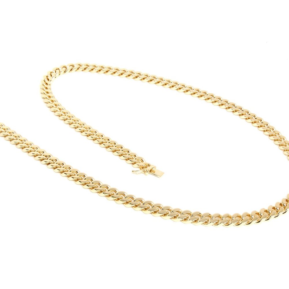 14k Gold Necklace 10mm 30" Cuban Chain