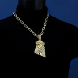 NEW 14k Jesus Pendant 20" Gold Cable Necklace