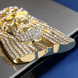 NEW 14k Jesus Pendant 20" Gold Cable Necklace
