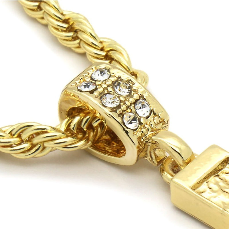 14k Gold Jesus Supper 24" Pendant + Necklace