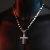 14k Gold Figaro Cross Necklace
