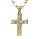 14k Gold Figaro Cross Necklace