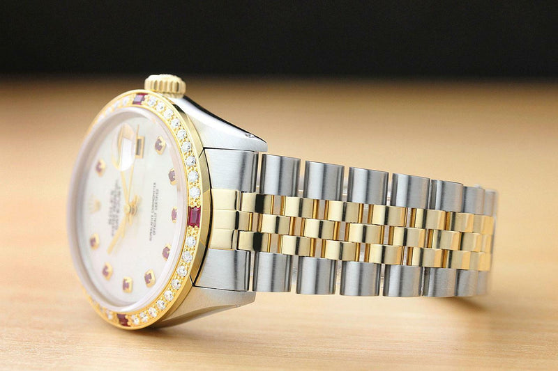 Men's Rolex Ruby Dial 18kt Watch