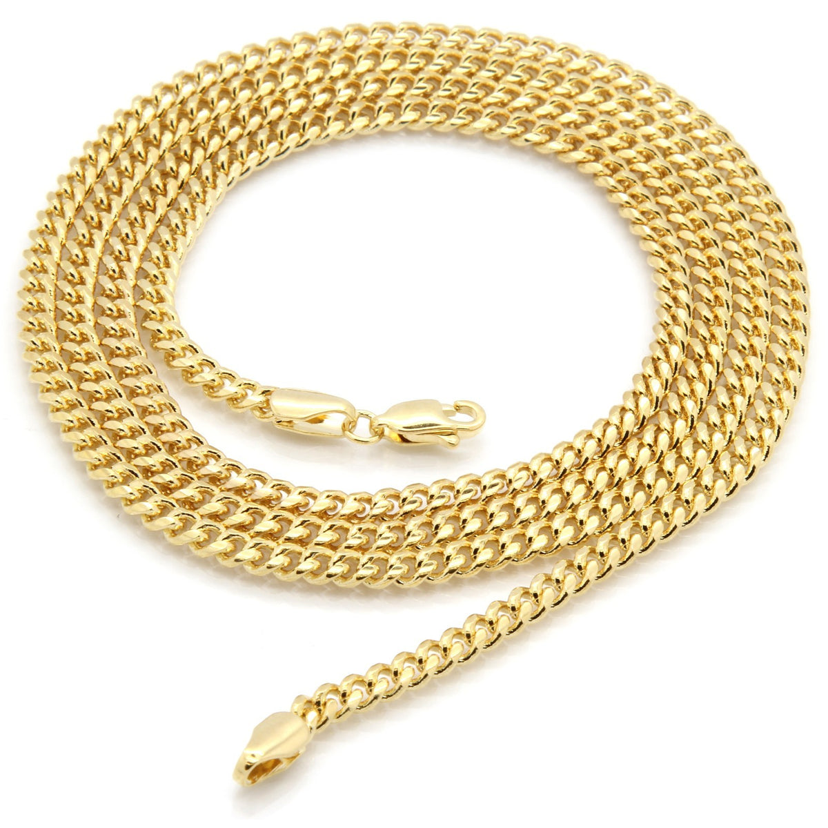 Men's 14k Gold Eye of Horus Egypt Pyramid Pendant 30" Cuban Chain