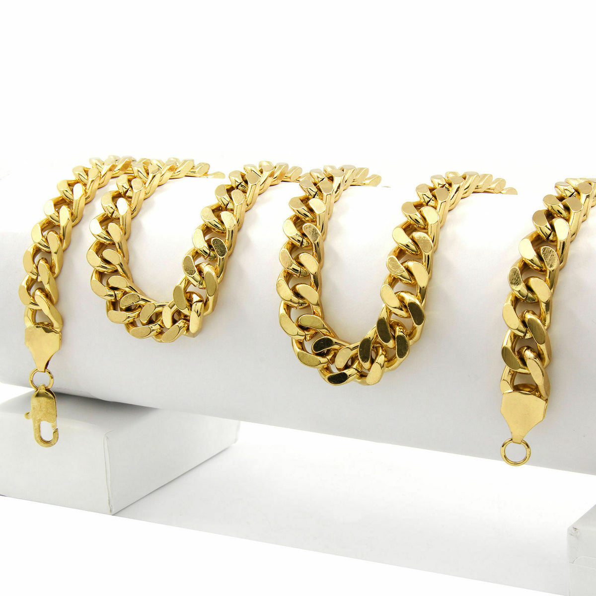 14k Gold Xl Last Supper CZ Pendant 24" Cuban Chain Bracelet