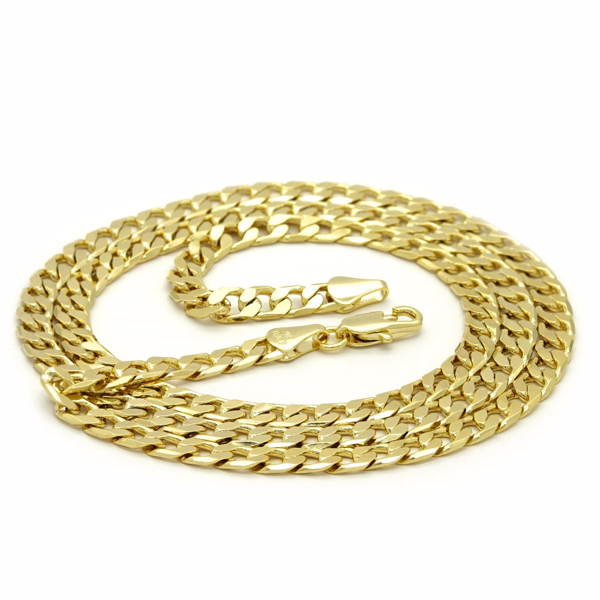 Men's 14k Gold Fully CZ Cross Pendant 24" Cuban Chain