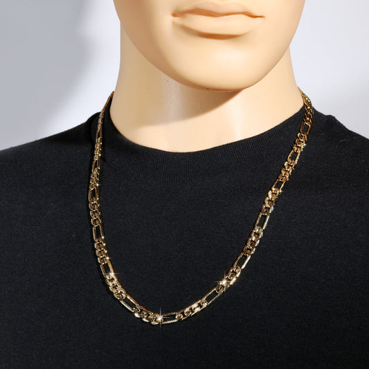 Frost Italy Figaro Chain 18k Gold 8mm 24" for Men & Women