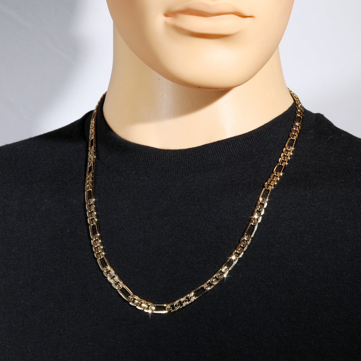 Frost Italy Figaro Chain 18k Gold 7mm 24" for Men & Women