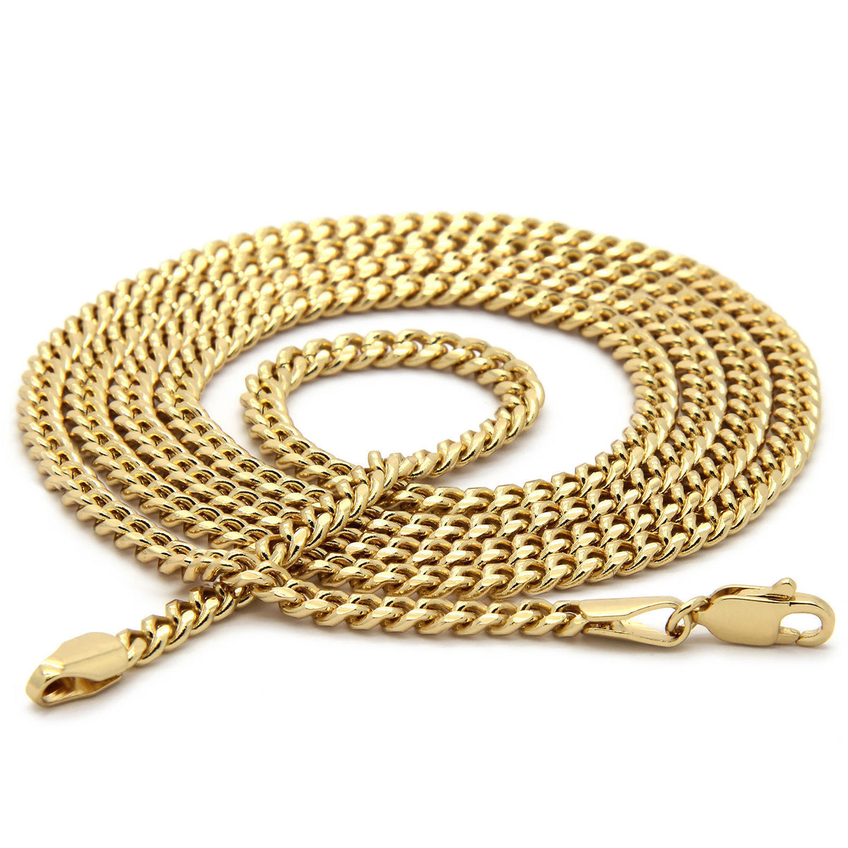 14k Gold Music Note Pendant Iced CZ 24" Cuban Necklace Chain