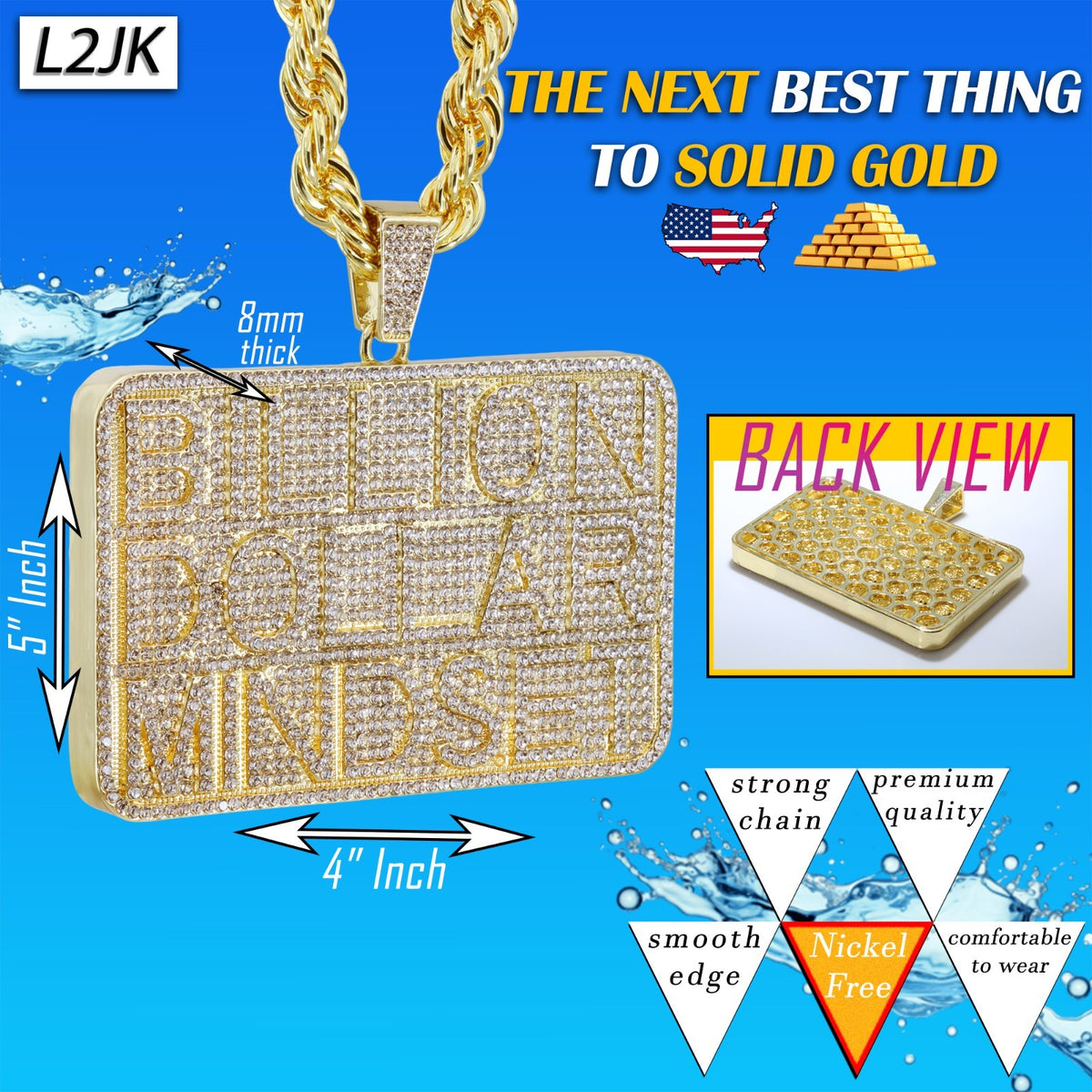 14k Rope Chain 10mm 24" & 30" Billion Dollar Gold Bar Xxl Men's