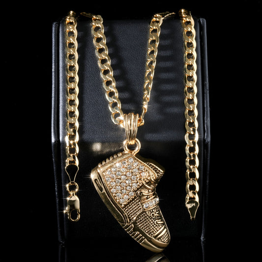 14k Cuban Curb Link Necklace 5mm A1r Vantage Basketball Gold