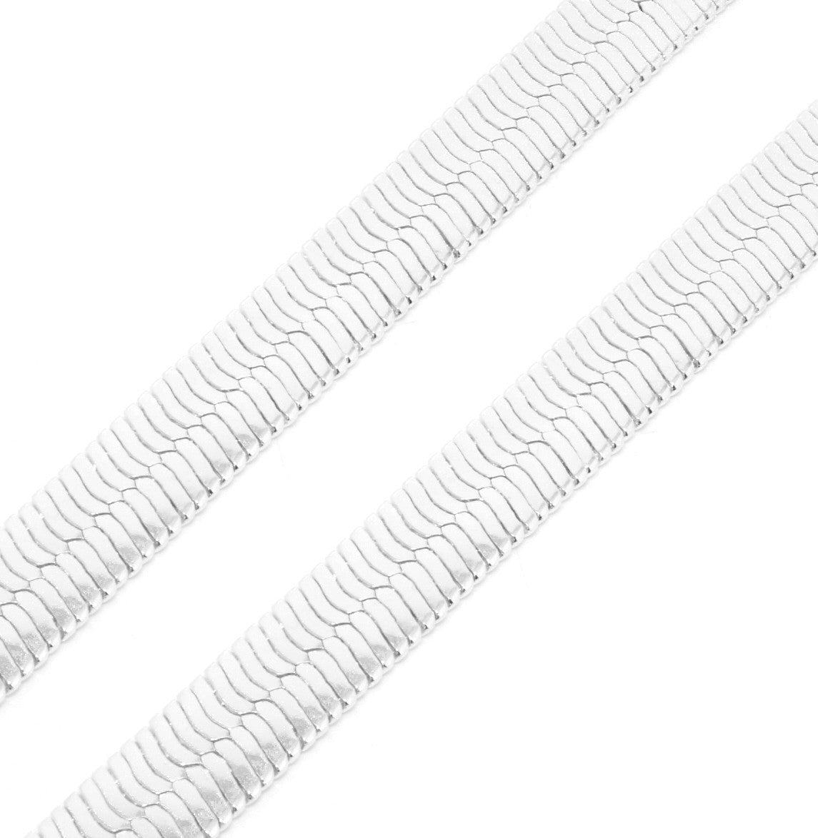 Men & Lady Silver 4mm - 14mm Flat 20" 24" 30" Herringbone Necklace Chain